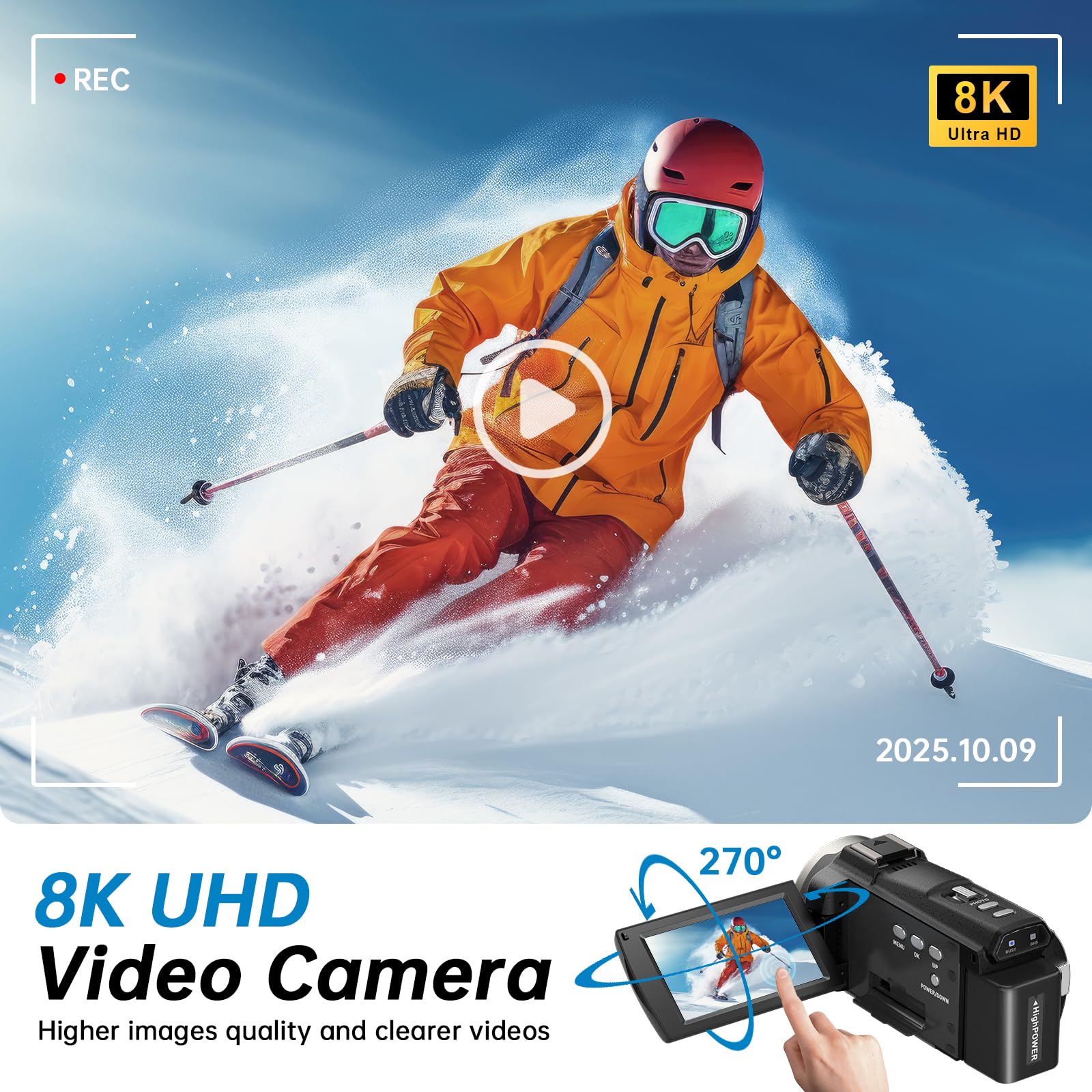 MWIRB anti-shake technology keeps footage stable during motion shots