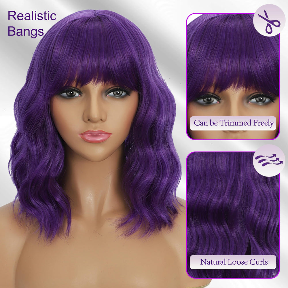 Mxayhnajxl short wavy bob wig offers comfortable all-day wear and styling options.