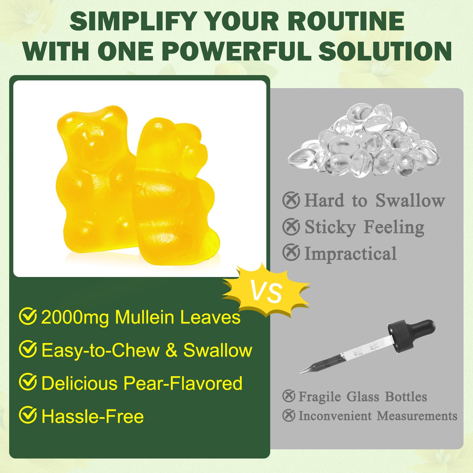 MXCZBSM Mullein leaf extract gummy close-up