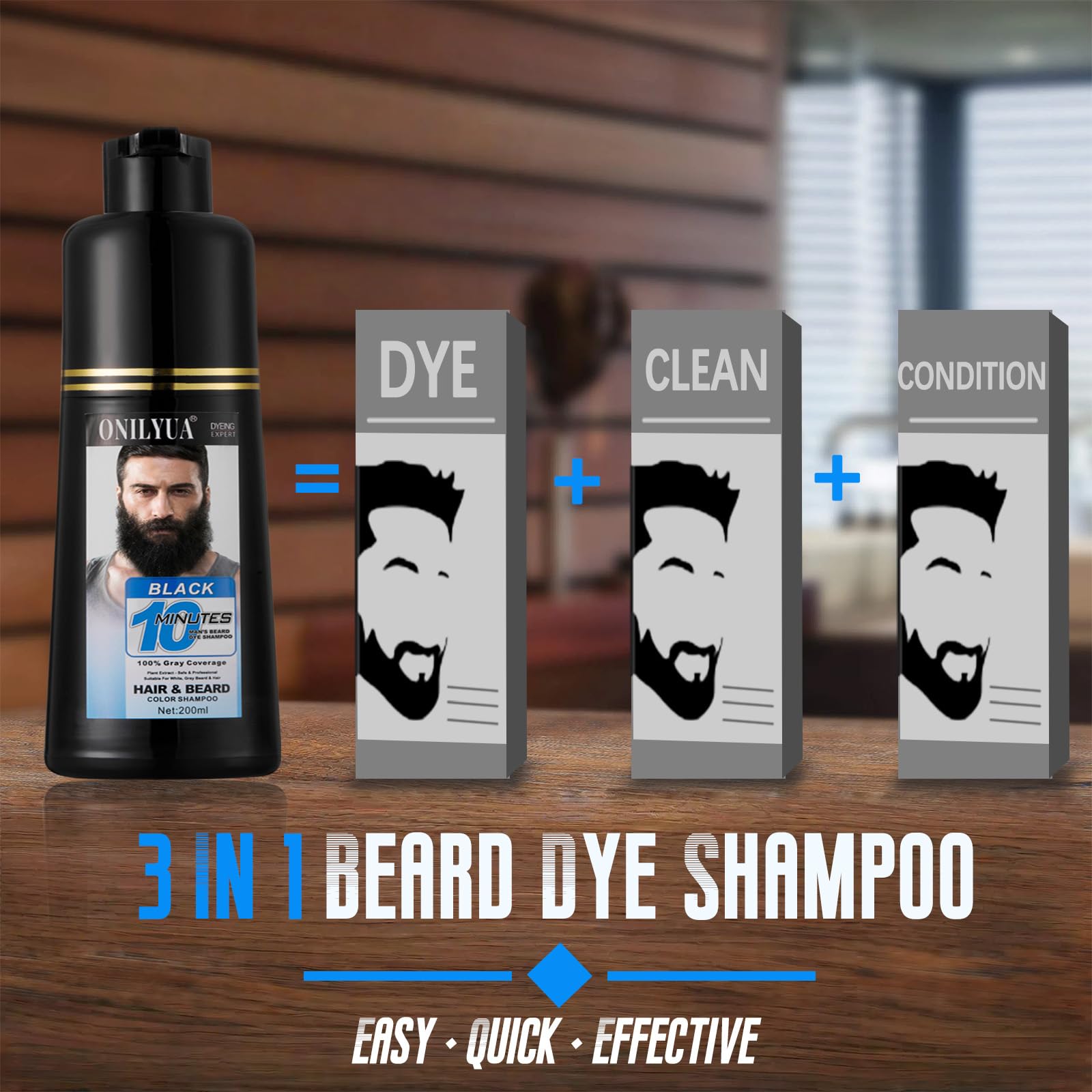 Mxvbaty beard dye shampoo lather on facial hair highlighting color