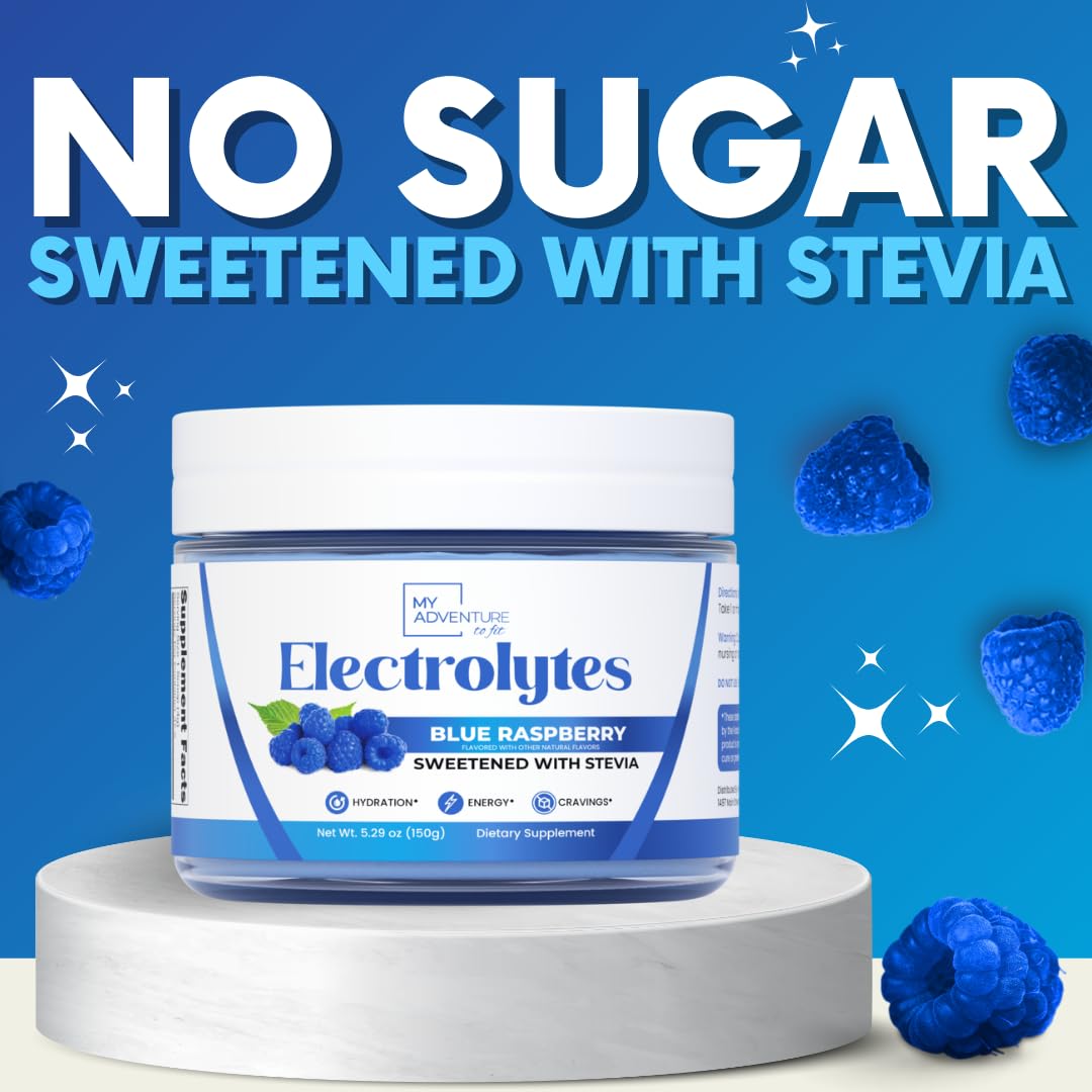 Pouring blue raspberry electrolyte powder into a bottle during a gym session.