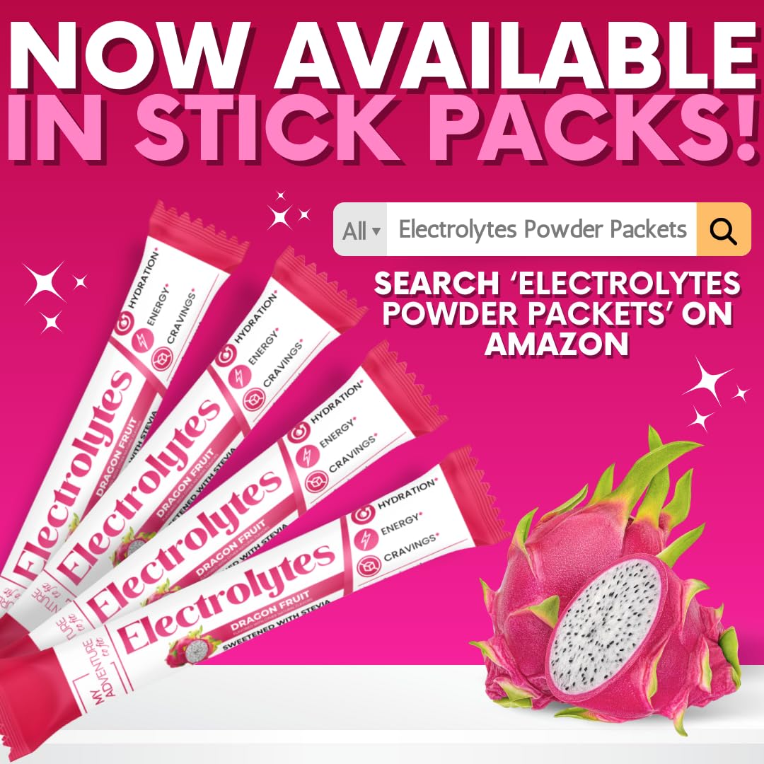 My Adventure to Fit Dragon Fruit Electrolytes Stick reseal pouch for travel-friendly refreshment
