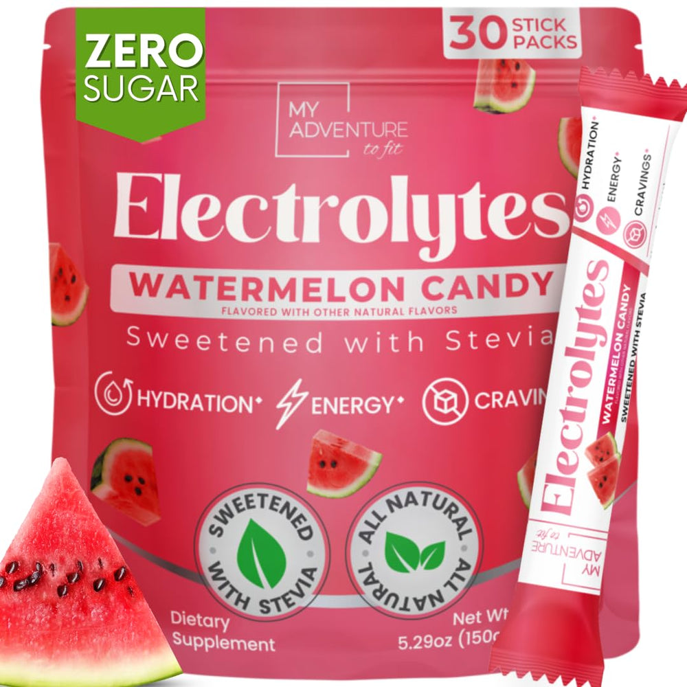 My Adventure to Fit Watermelon Electrolytes front view for refreshing hydration