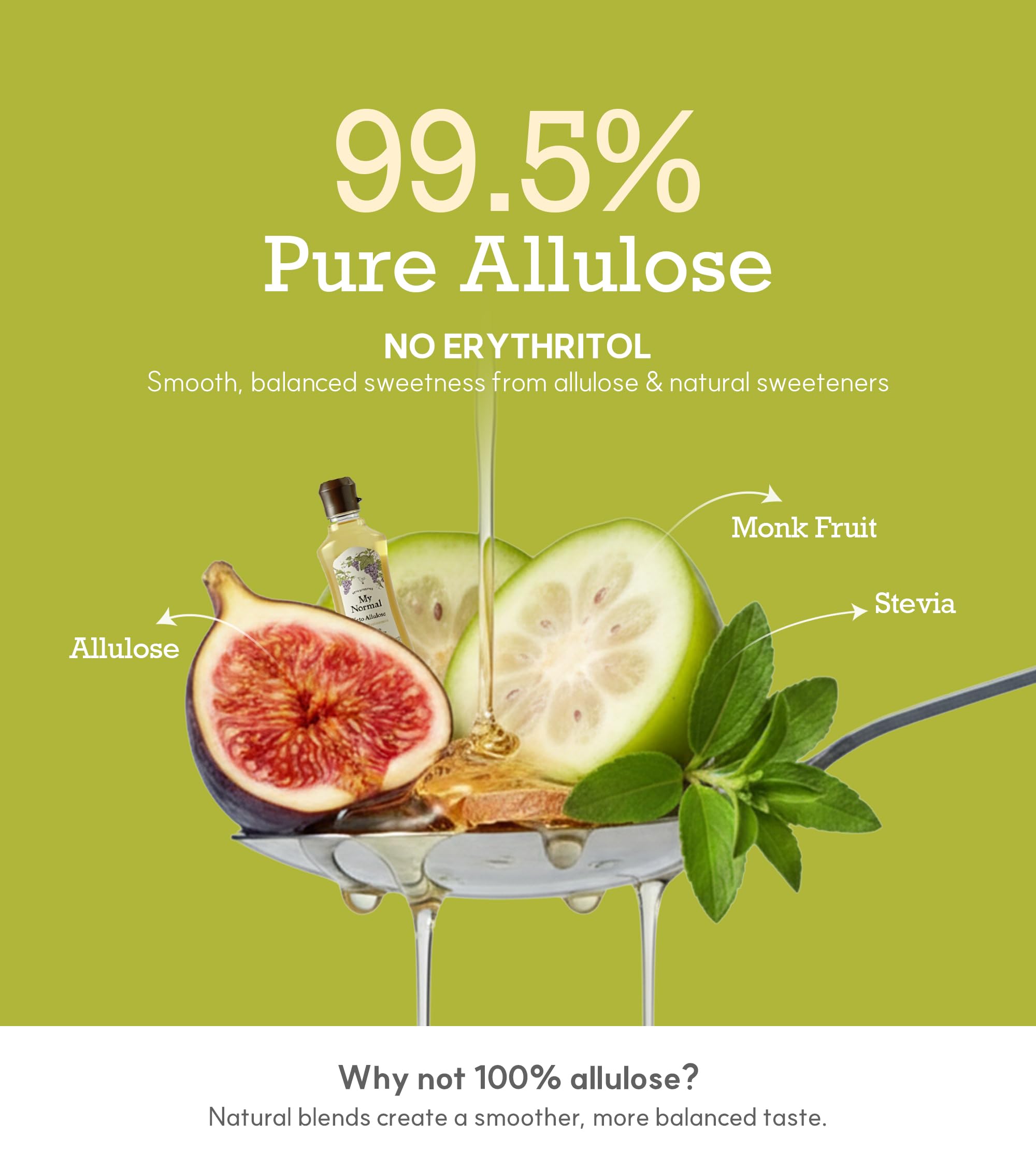 My Normal Allulose syrup adds sweetness to sauces and dressings