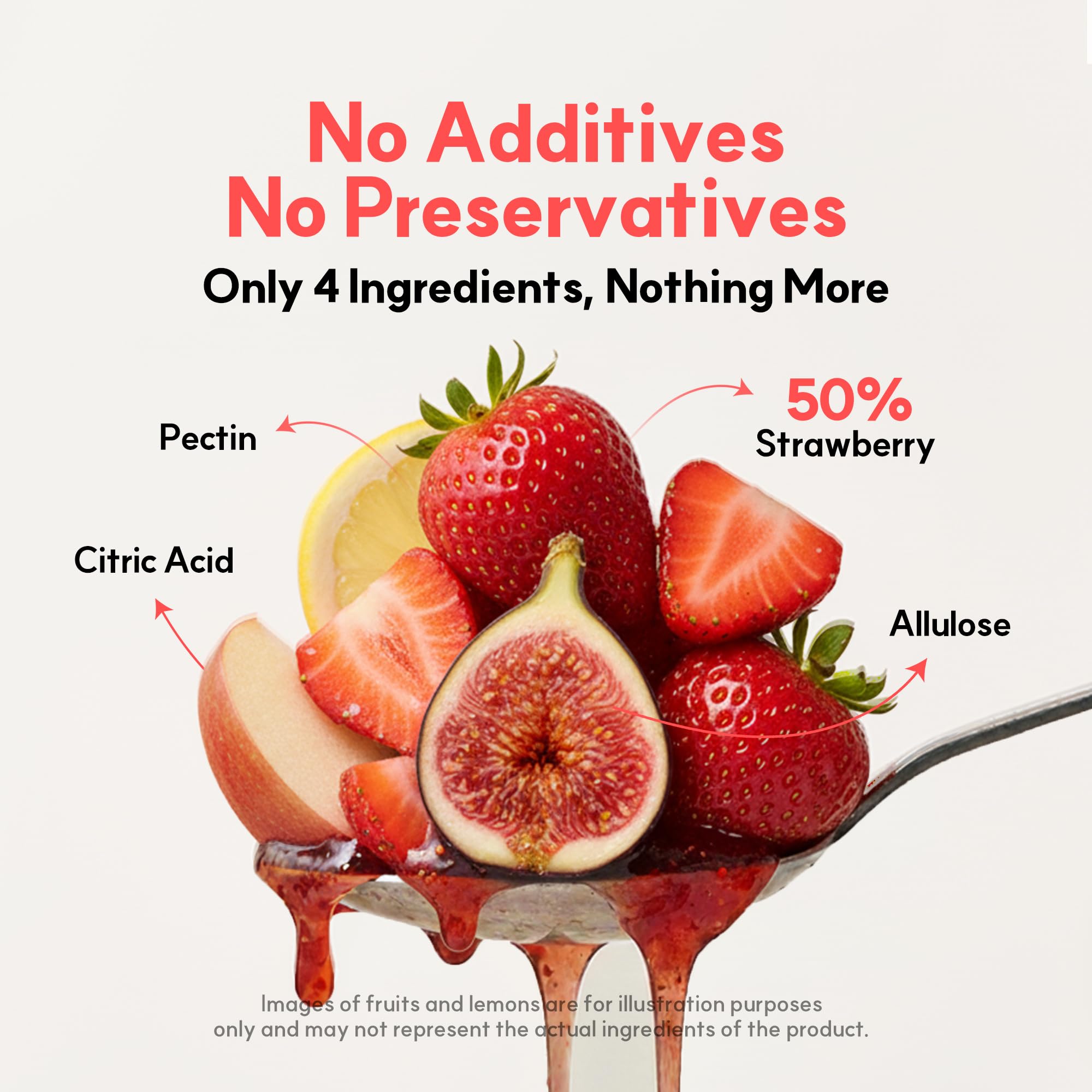 My Normal Strawberry Jam label indicates 116 calories per jar for mindful snacking.