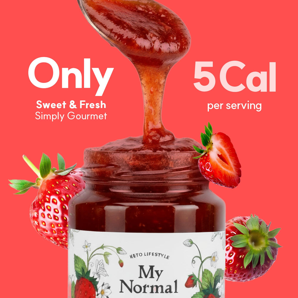 My Normal Strawberry Jam with four ingredients emphasizes simple, clean formulation.