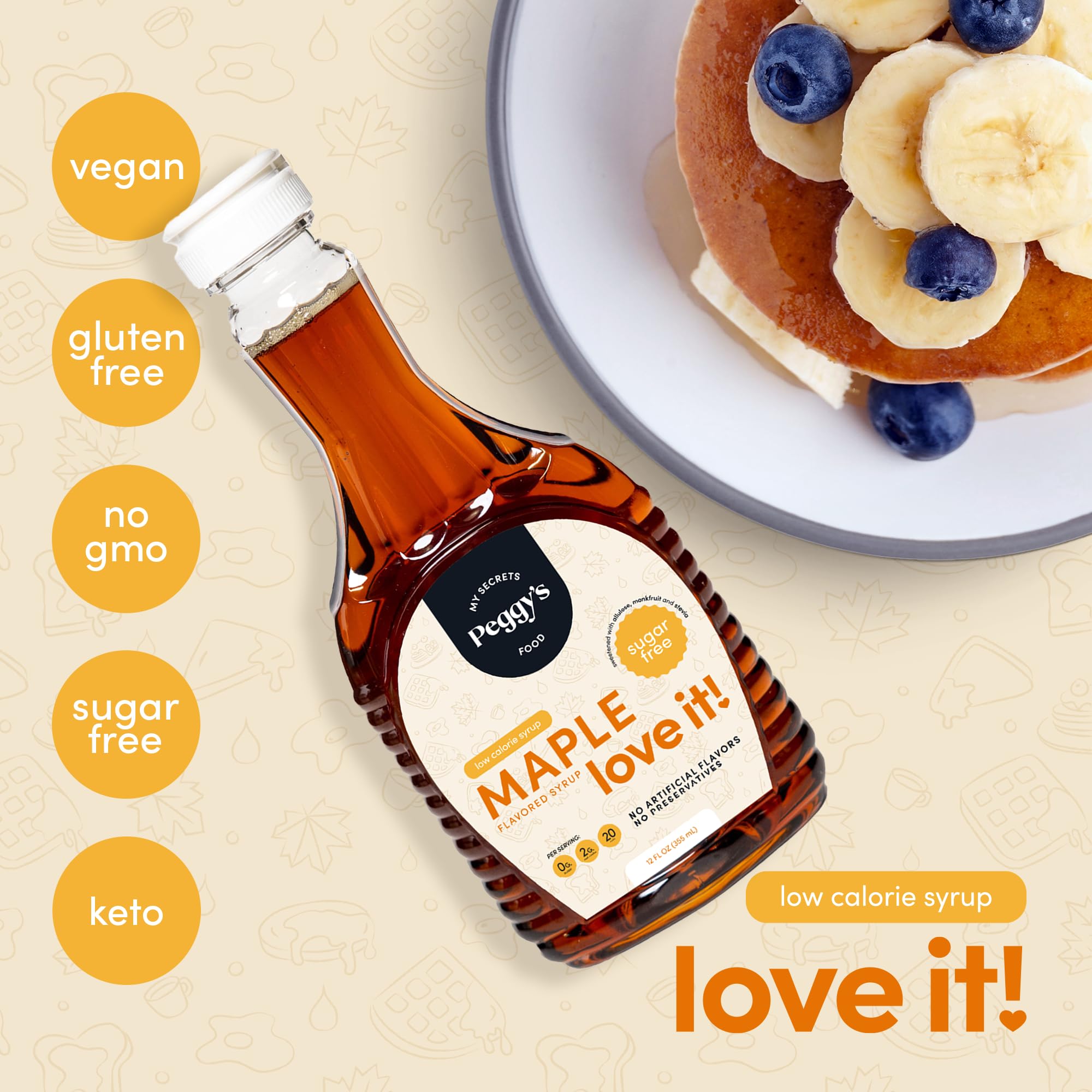 Peggy's Food sugar-free maple syrup measuring spoon for cooking