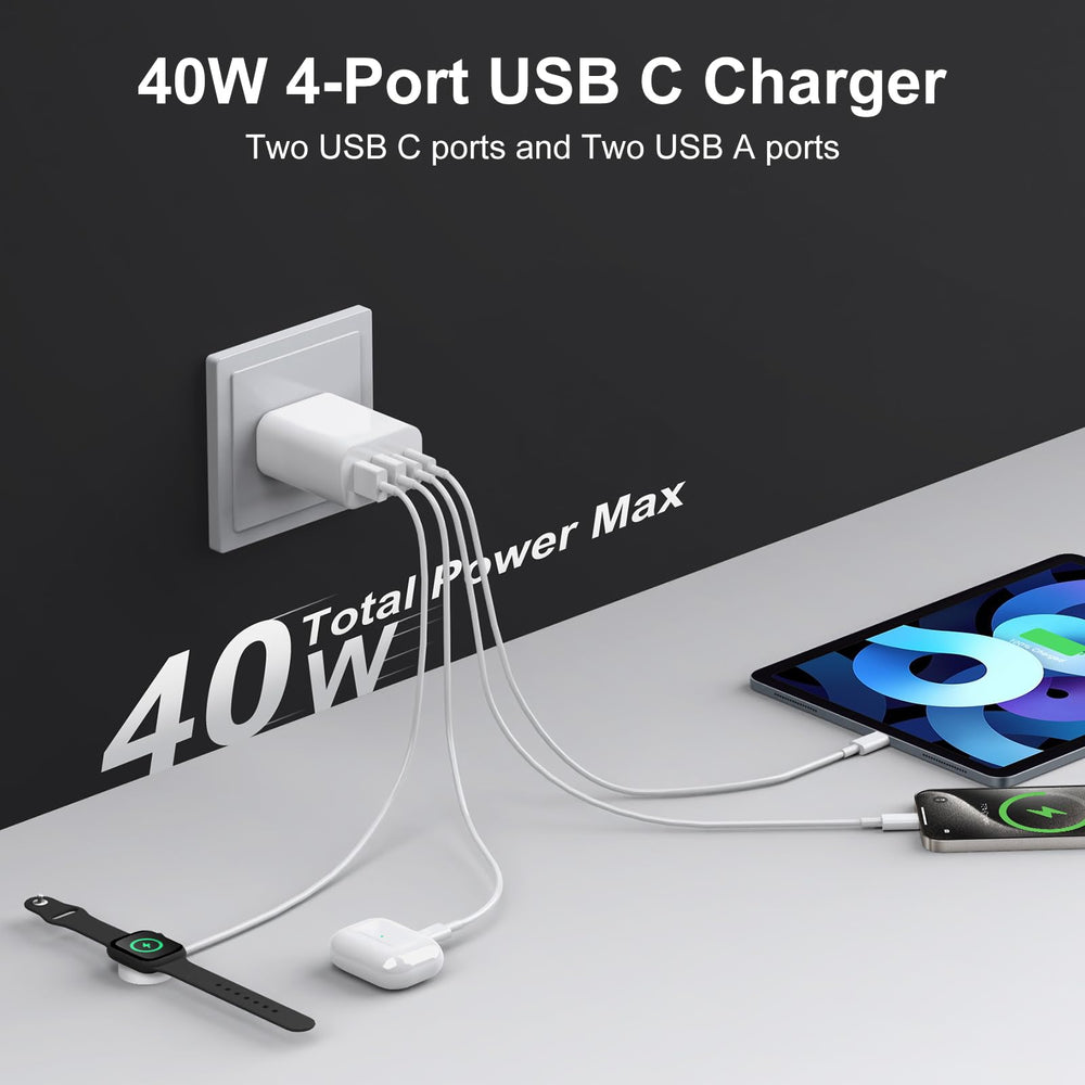 MYBEER charger block packaging showcases value pack for travel and home