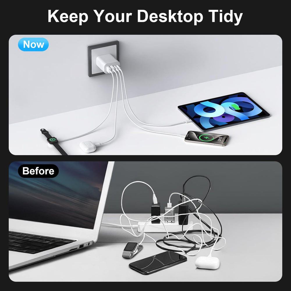 Built-in safety protections help protect devices during charging