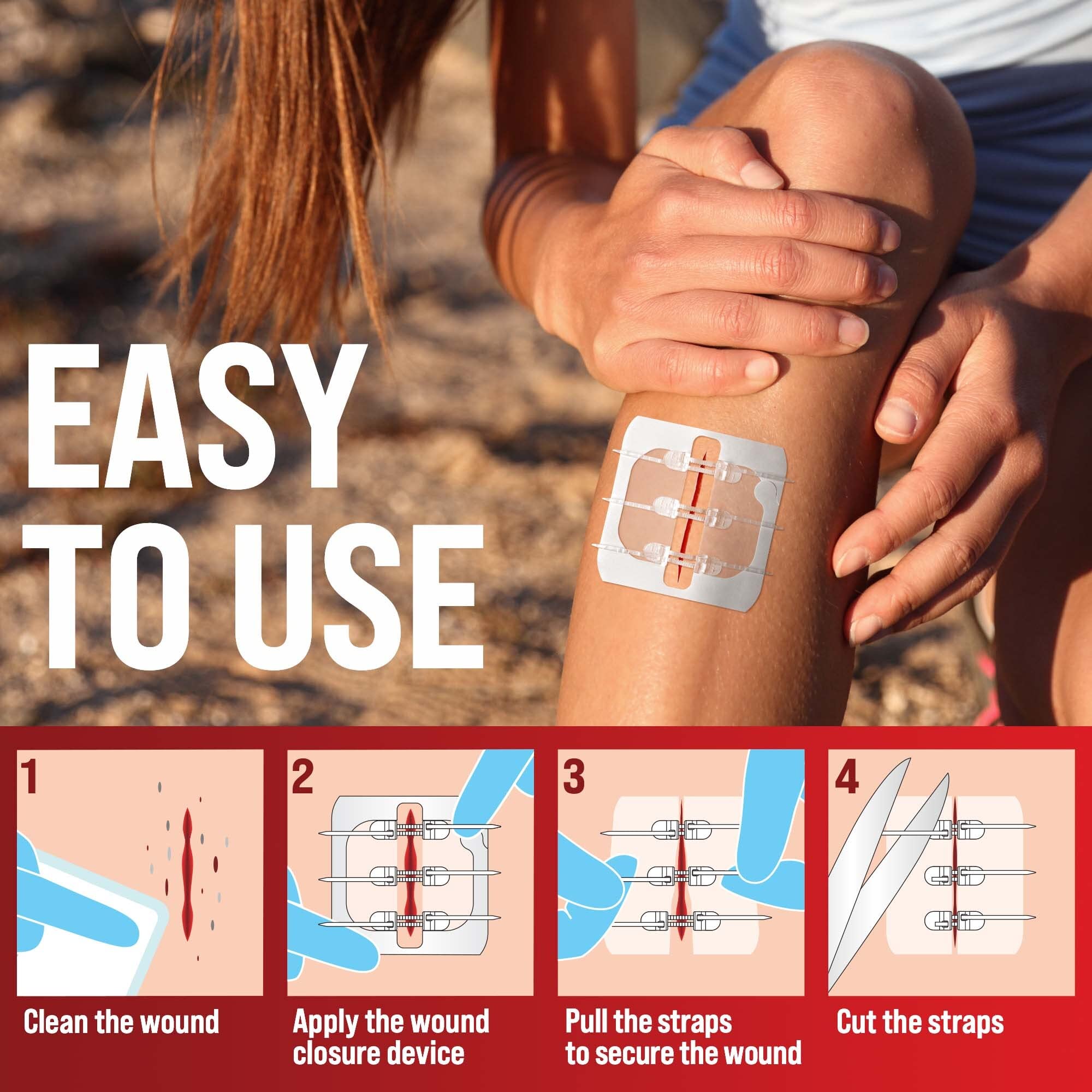MYHELP easy to apply butterfly bandages suitable for hands or arms