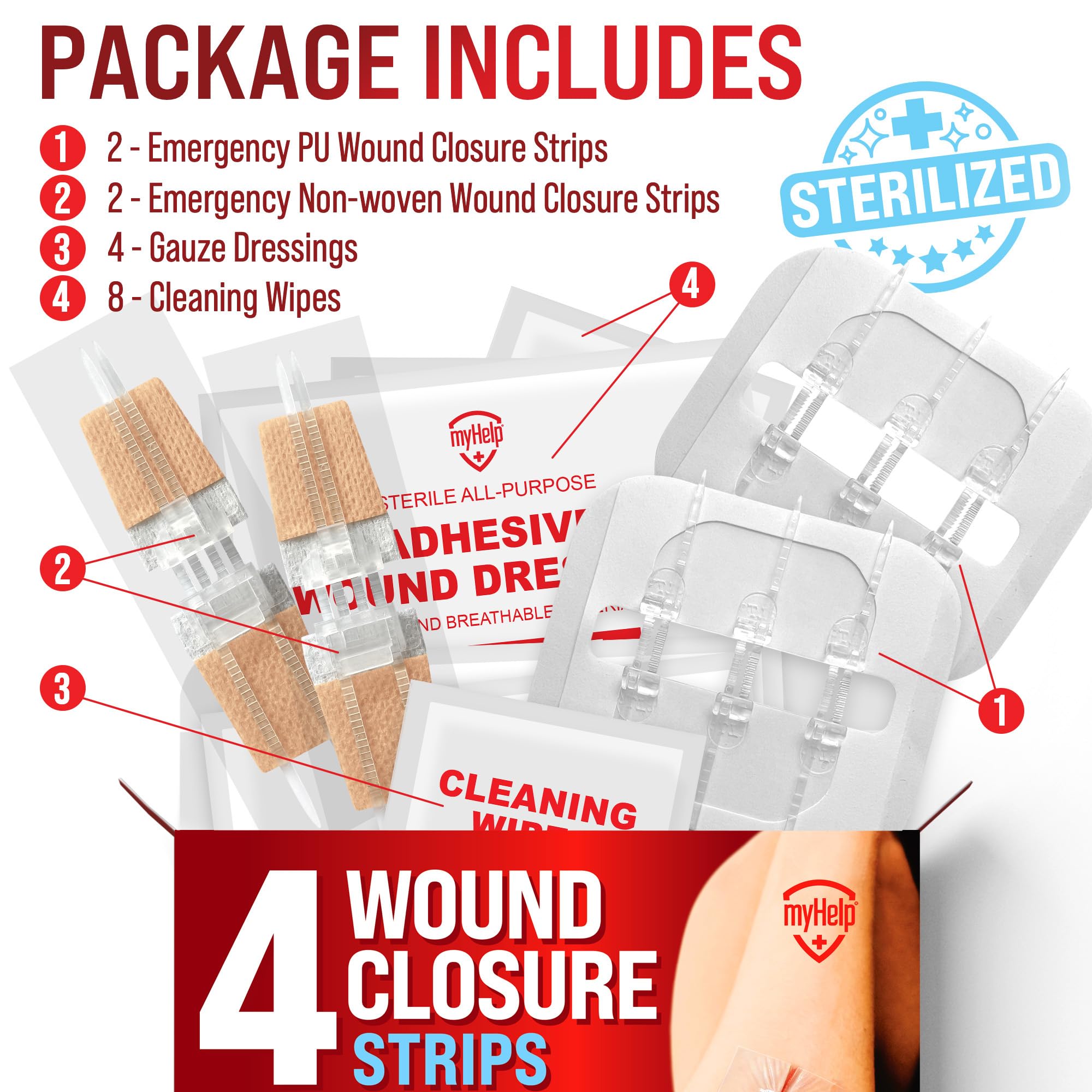 MYHELP non-invasive closure promotes smooth healing with minimal scarring
