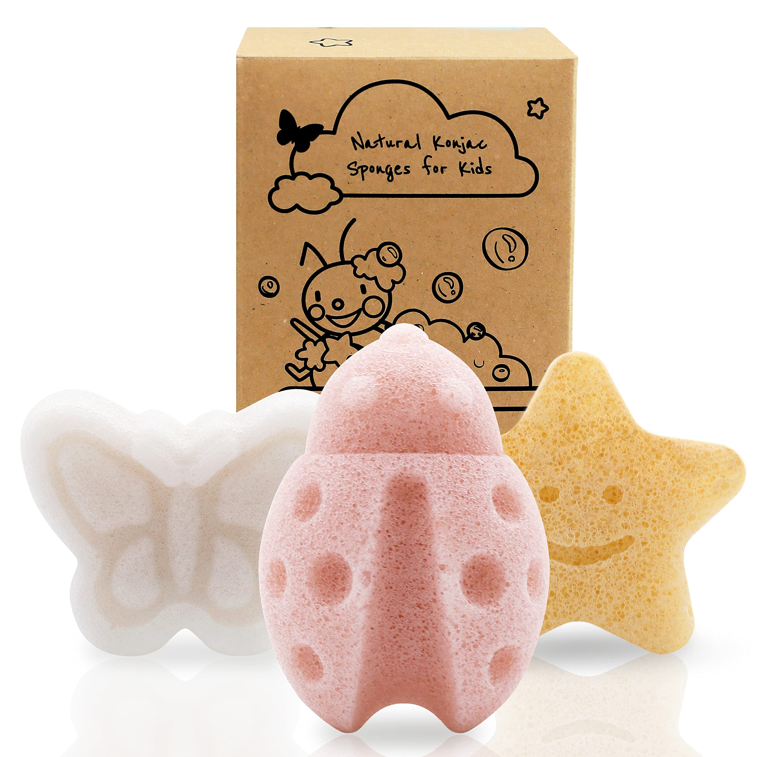 myHomeBody Konjac Baby Sponge Butterfly for gentle bath time cleansing.