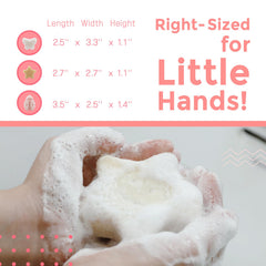 myHomeBody Konjac Baby Sponge Ladybug offers soft cleansing for newborn skin.