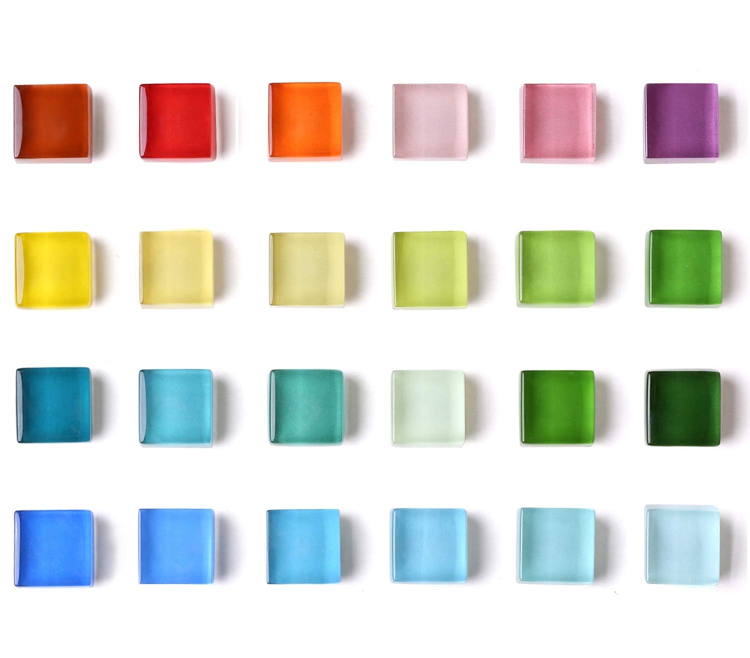 Mymazn 24-color glass fridge magnets on the fridge door for notes and photos.