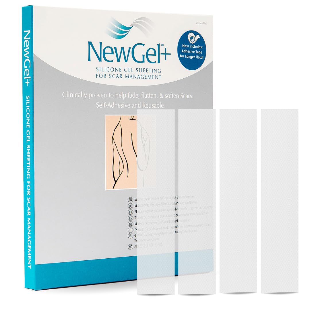 MyNewGel Advanced Silicone Scar Sheet 1x6 package for discreet scar care.