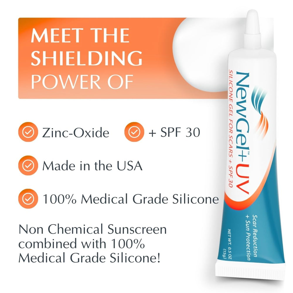 MyNewGel Plus UV advanced gel on scar