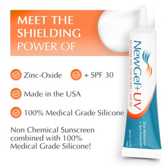 MyNewGel Plus UV advanced gel on scar