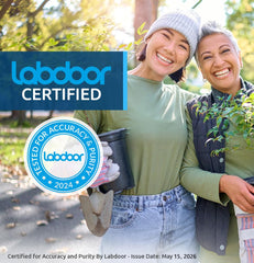 MyoActivo label with Labdoor testing badge indicating purity and third party verification.