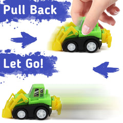Myouth construction vehicles entertain imaginative building play.