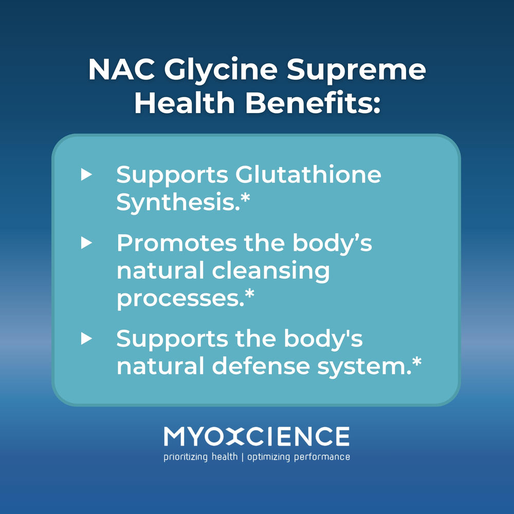 MYOXCIENCE NAC Glycine Supreme factory demonstrates cGMP compliant quality