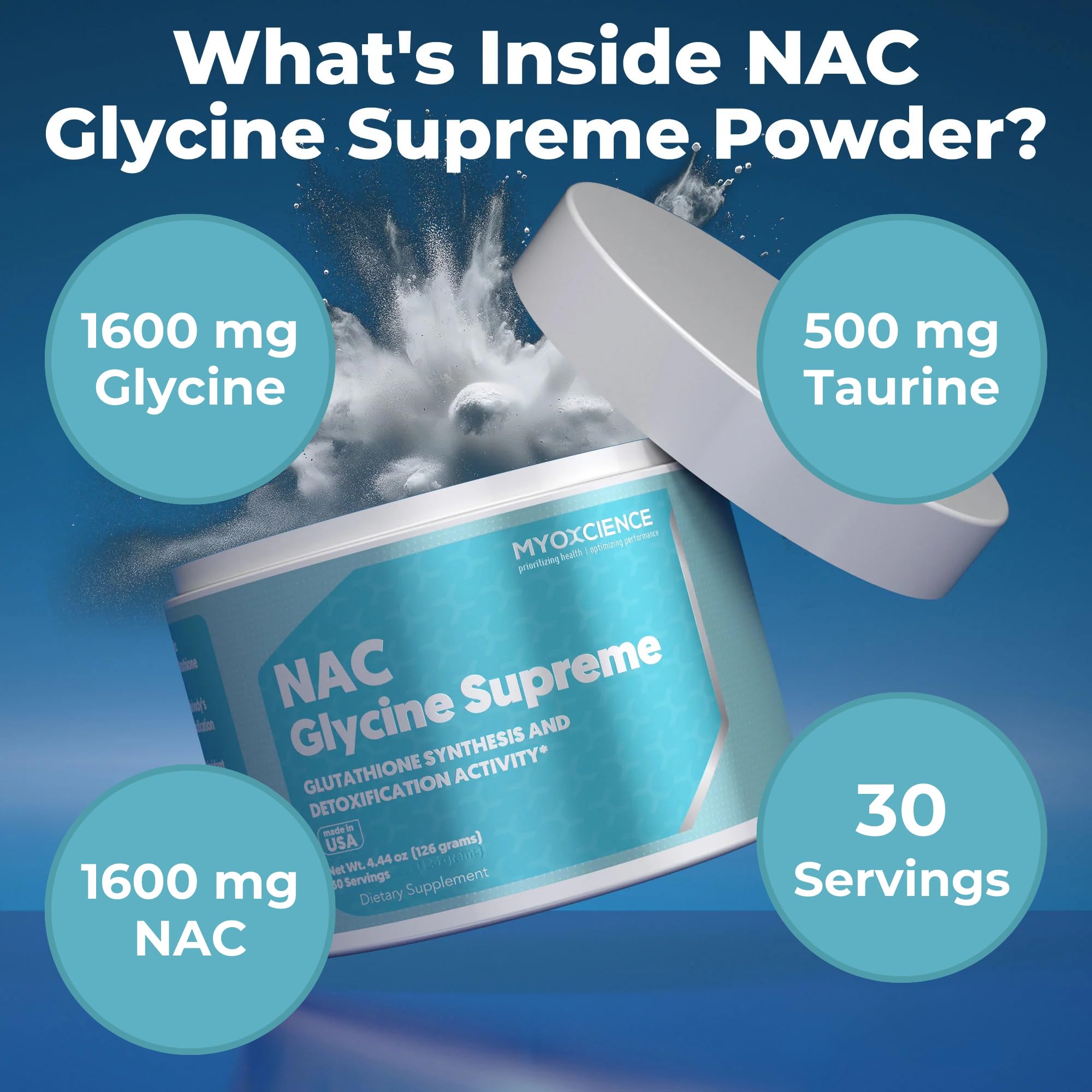 MYOXCIENCE NAC Glycine Supreme peach-pineapple aroma and flavor cue