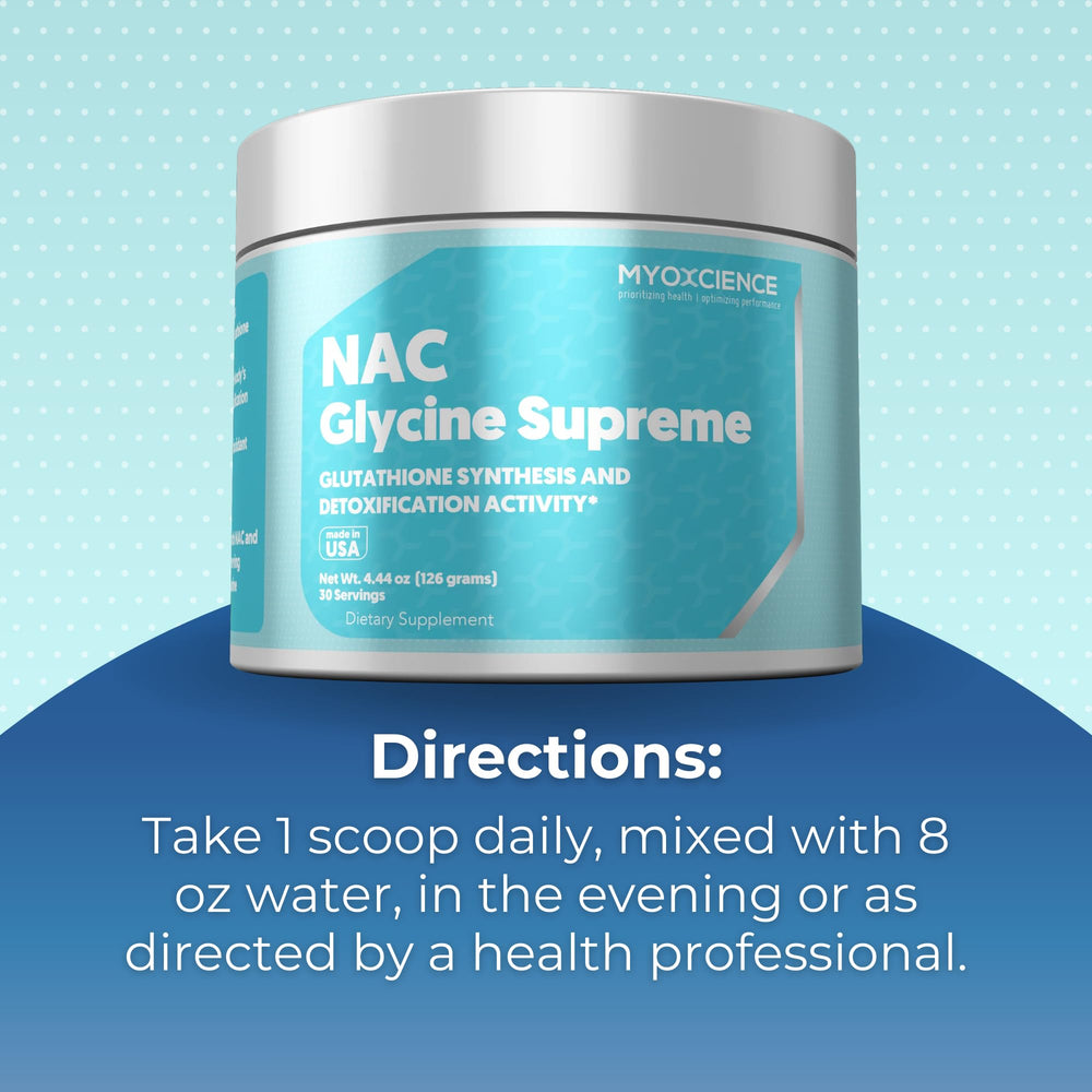 MYOXCIENCE NAC Glycine Supreme resources page previews informed choices