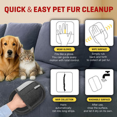MyPera Pet Hair Removal Glove five-finger design for better control during cleanup