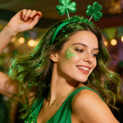 Mysense lime green face hair glitter enhances bold festival style