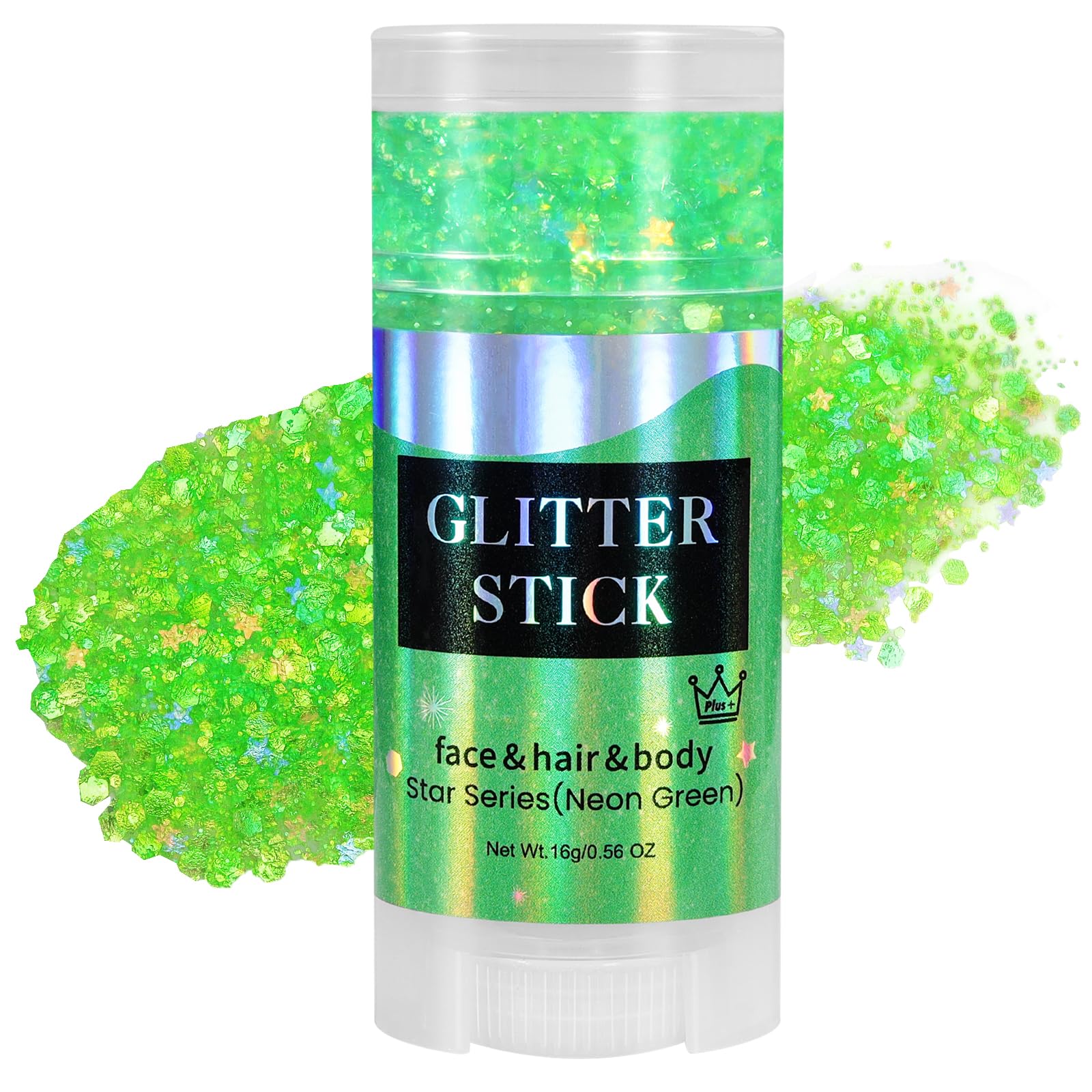Mysense neon green body glitter stick adds vibrant sparkle for festival looks