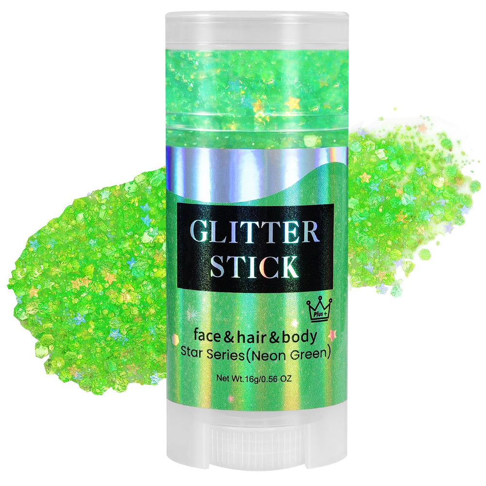 Mysense neon green body glitter stick adds vibrant sparkle for festival looks