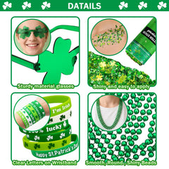 Mysense green shamrock glasses complete St Patrick's Day look