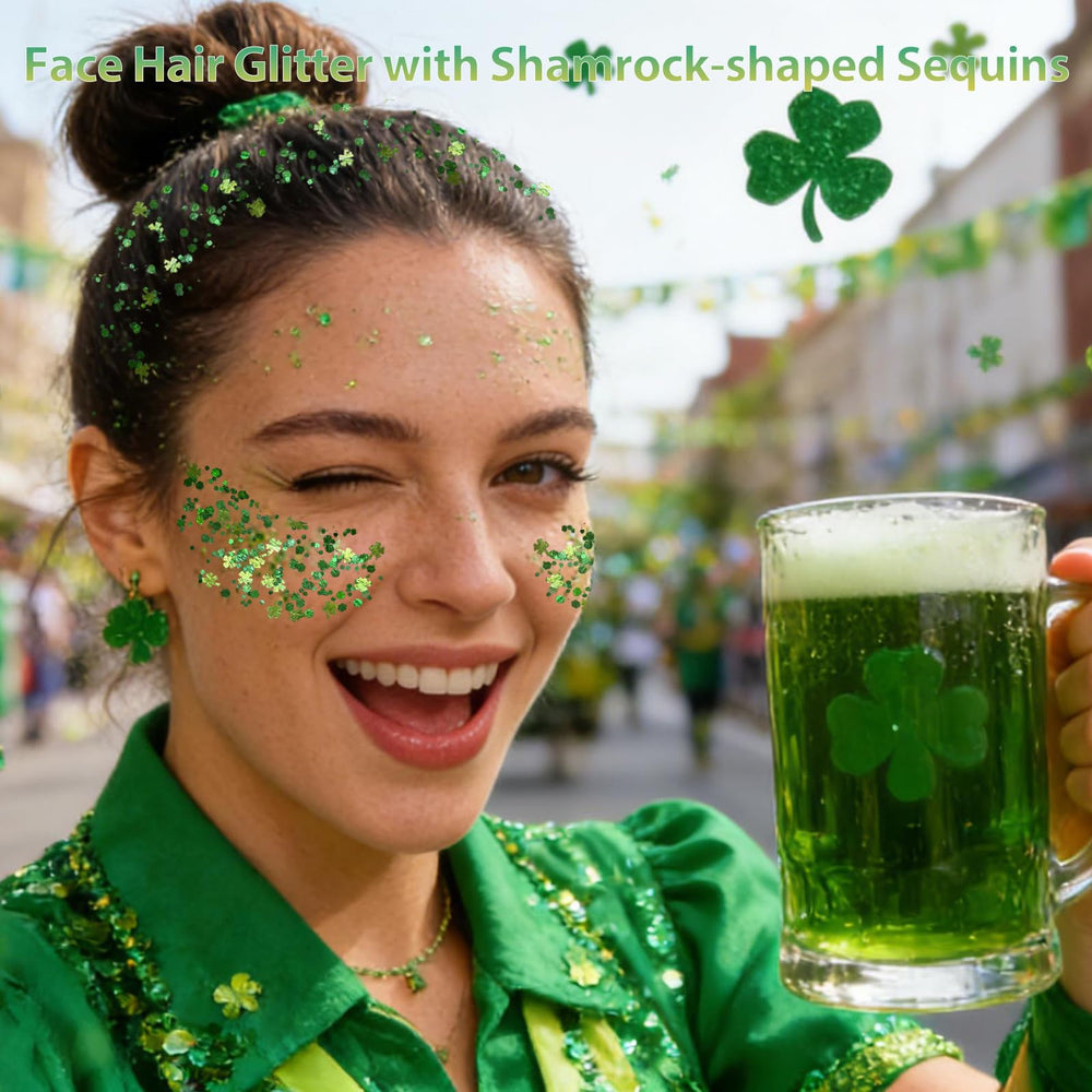 Mysense Shamrock Glitter Stick in hair for subtle to bold shine