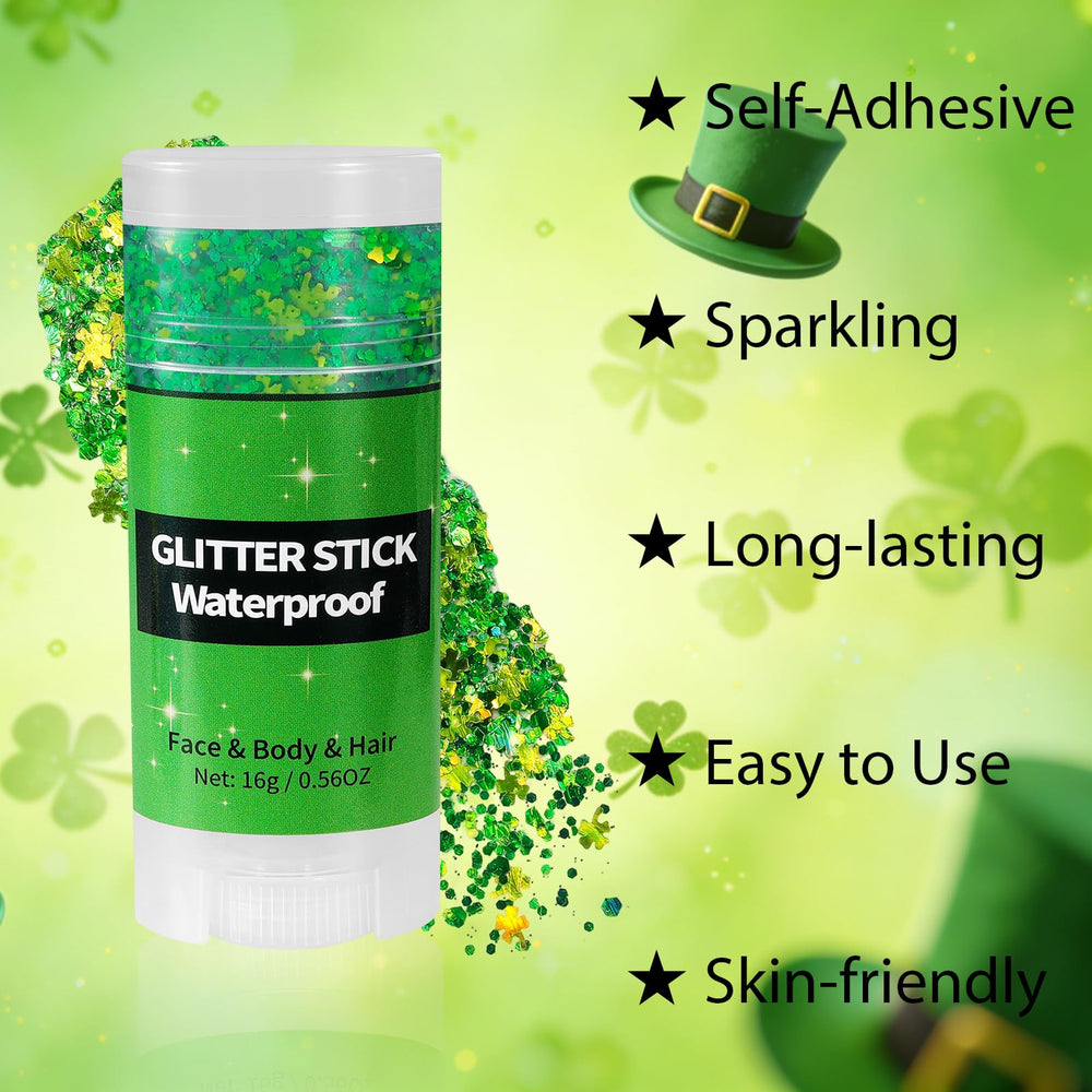Shimmer on shoulders with Mysense Shamrock Glitter Stick