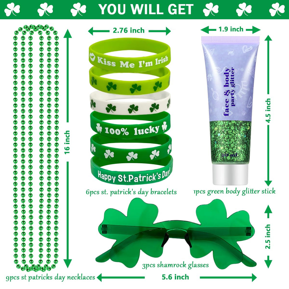 Mysense green-glasses for St. Patrick's Day complete look and group photos.