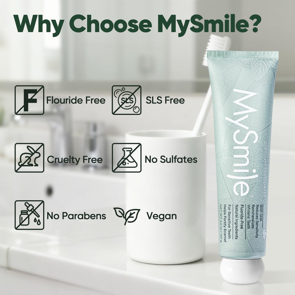 MySmile sustainable, cruelty-free packaging supports planet-friendly daily care.