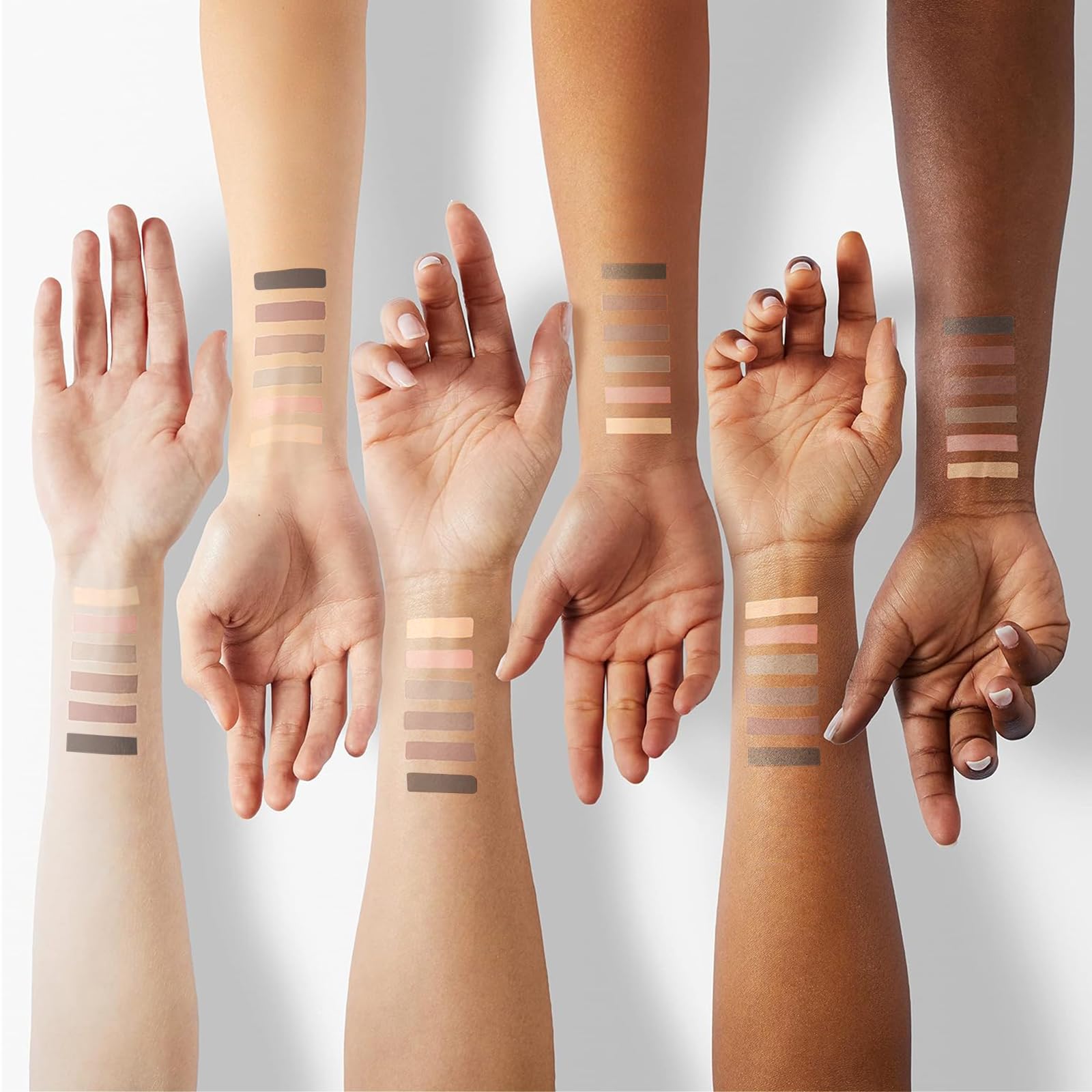MYSTER ROSEY Nudes 2 Series neutral shades enhance natural eye color and versatility.
