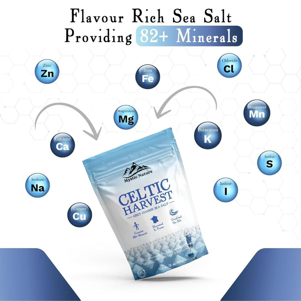 Mystic Nature sea salt in use: elevates cooking, seasoning, finishing dishes.