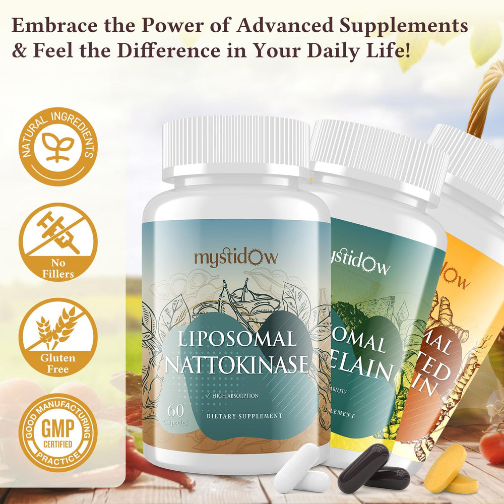 Mystidow Spike Support Trio GMP-seal label emphasizes quality and purity.