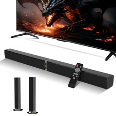 MZEIBO detachable sound bar assembly showing modular design