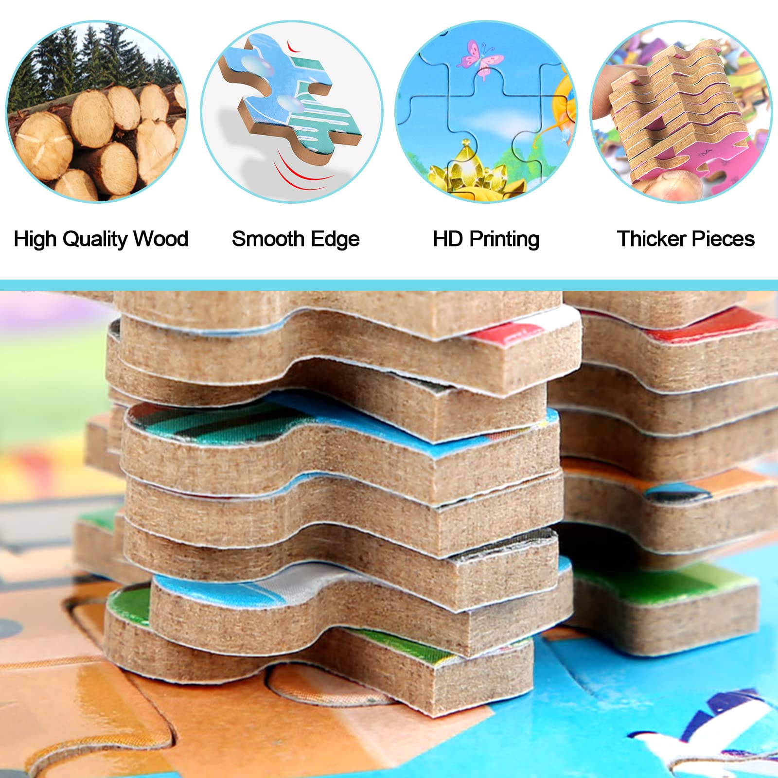 MZZOTOY Princess Puzzles promote spatial thinking through engaging play.