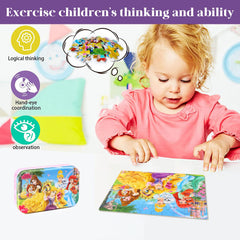 MZZOTOY Princess Puzzles back is numbered to assist early learners.
