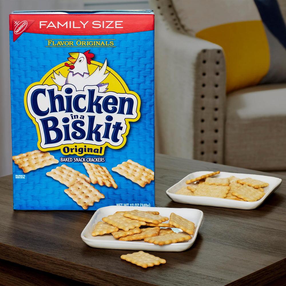 Nabisco CHICKEN IN A BISKIT crackers in a lunchbox for a crunchy midday bite