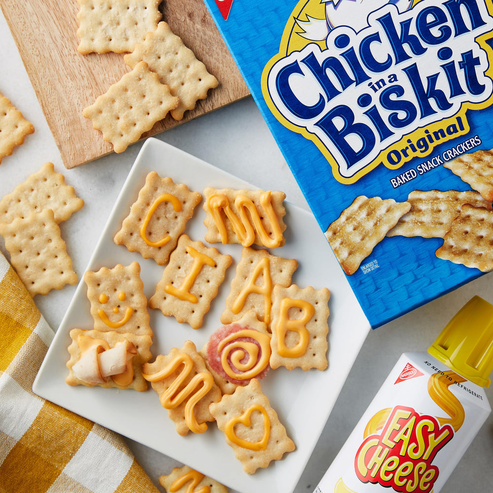 Nabisco CHICKEN IN A BISKIT crackers for movie night snacks with friends