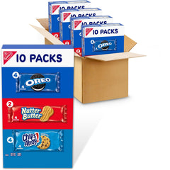 Nabisco OREO Original snack pack with four cookies for on-the-go snacking.