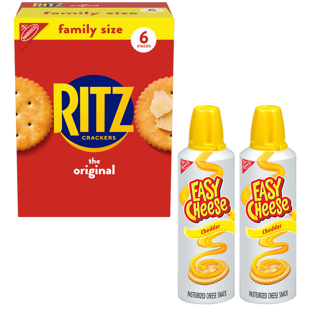NABISCO RITZ crackers on a cheese board ready for topping ideas.