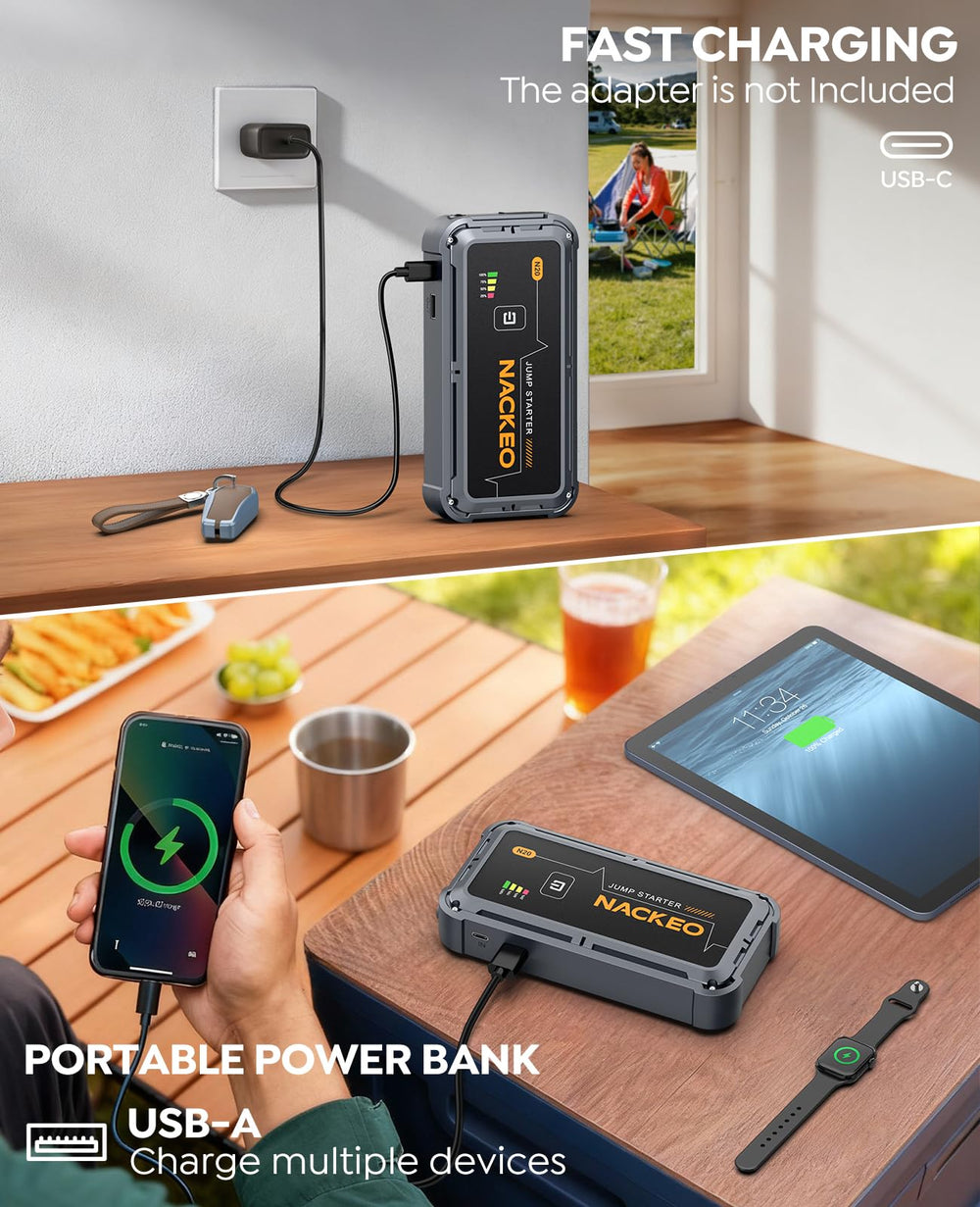 NACKEO LED flashlight with multiple modes for emergencies