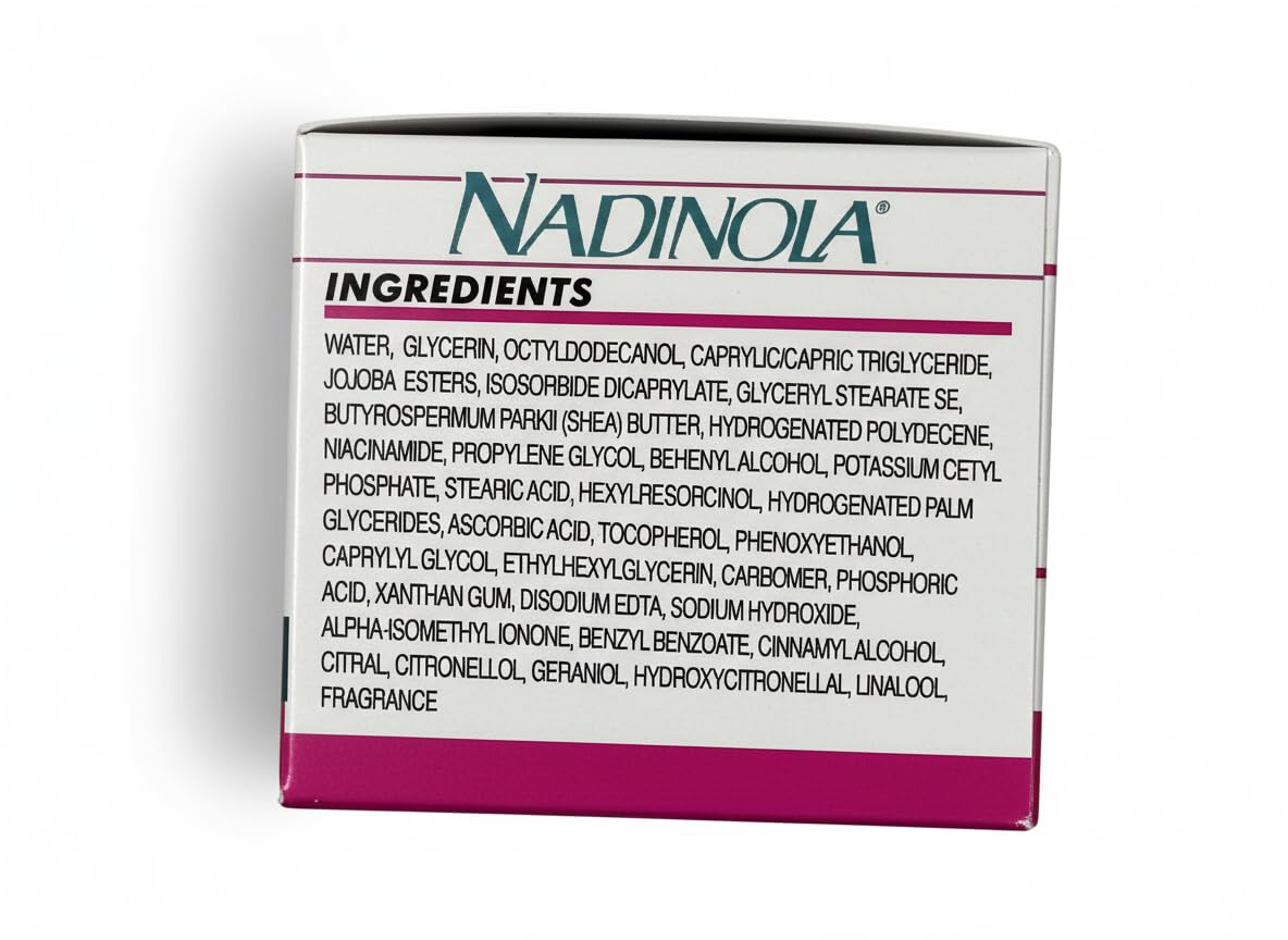 Nadinola daily-routine-application demonstrates simple steps for morning skincare.