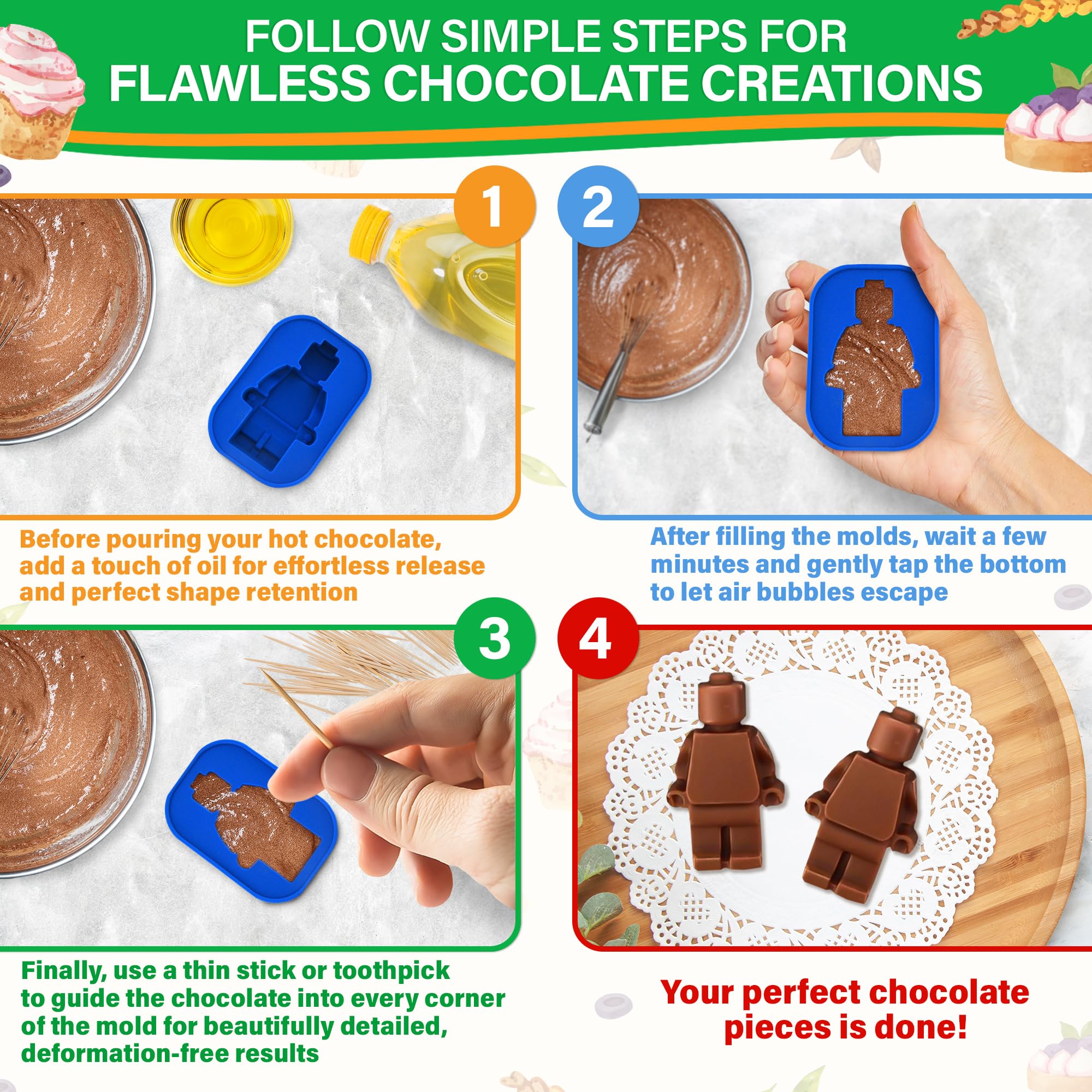 NADOBA multiuse molds for candy, soap, or fondant decorations
