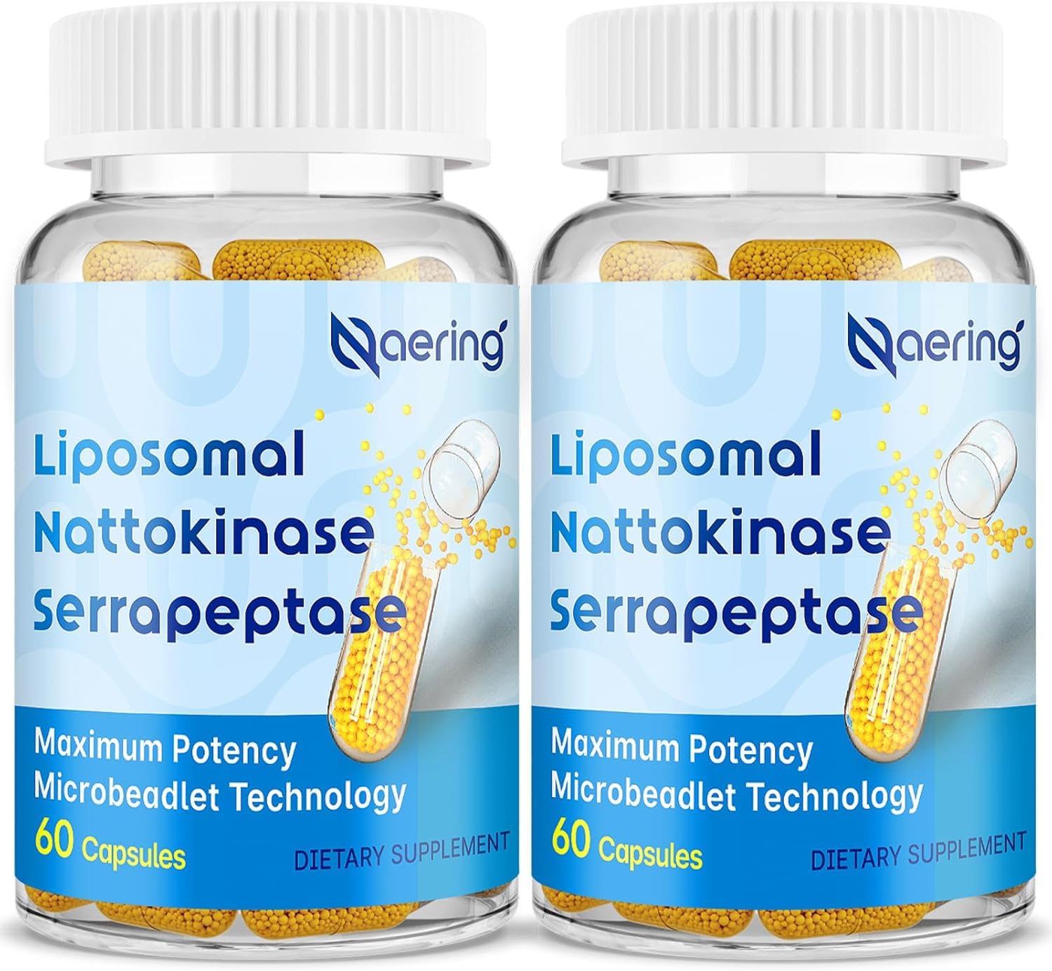 Naering liposomal nattokinase bottle front for enhanced absorption
