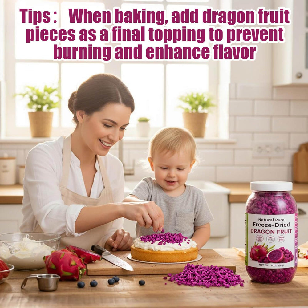 Nahasahr dragon fruit pieces ideal baking ingredient for fruity treats.